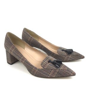 J. Crew Avery plaid tassel heel Kate Middleton
